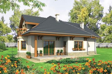  Projekt domu Romeo G1 (WRC1301) - projekt domu parterowego z poddaszem - Zdjęcie 2