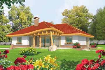  Projekt domu Sandra G2 (WRC1306) - projekt domu parterowego z poddaszem - Zdjęcie 2