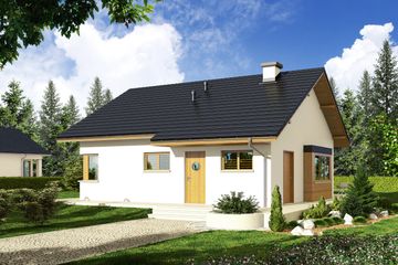  Projekt domu Tori III (wersja A) economic (WRC2064) - projekt domu parterowego - Zdjęcie 2