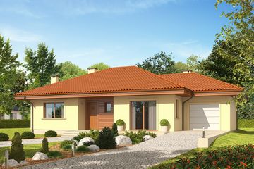  Projekt domu Franczi II G1 (wersja B) economic (WRC2066) - projekt domu parterowego - Zdjęcie 2