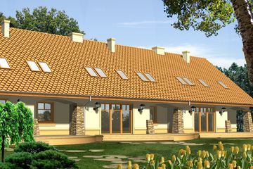  Projekt domu Klasyka 2 (WRN1083) - projekt domu parterowego z poddaszem - Zdjęcie 2