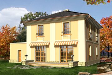  Projekt domu Willa z garażem 1 stanowiskowym (WRN1089) - projekt domu z pełnym piętrem - Zdjęcie 2