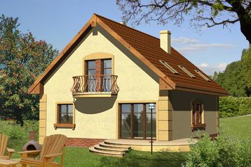  Projekt domu Kryształ (WRN1092) - projekt domu parterowego z poddaszem - Zdjęcie 2
