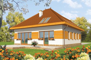  Projekt domu Agnes G1 (WRC1463) - projekt domu parterowego z poddaszem - Zdjęcie 2