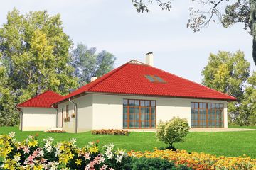  Projekt domu Agnieszka G2 (WRC1464) - projekt domu parterowego z poddaszem - Zdjęcie 2