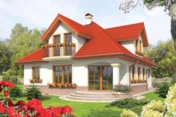  Projekt domu Aja G1 (WRC1466) - projekt domu parterowego z poddaszem - Zdjęcie 2