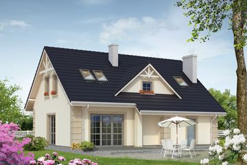  Projekt domu Dudek 2 MC (BSA1923) - projekt domu parterowego z poddaszem - Zdjęcie 2