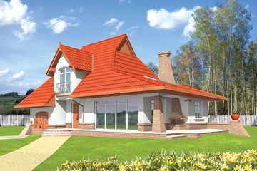  Projekt domu Ludmiła G1 (WRC1103) - projekt domu parterowego z poddaszem - Zdjęcie 2