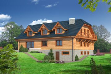  Projekt domu Chrostowo (KRP1323) - projekt domu parterowego z poddaszem - Zdjęcie 2