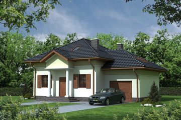  Projekt domu AH 004 (GDC1004) - projekt domu parterowego z poddaszem - Zdjęcie 1