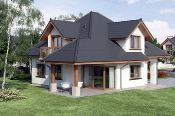  Projekt domu Lizyp (WRW1084) - projekt domu parterowego z poddaszem - Zdjęcie 2