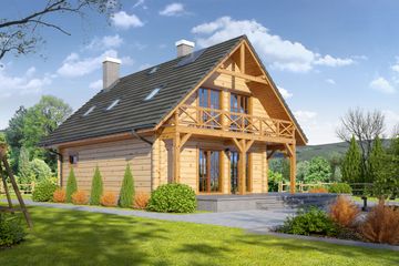  Projekt domu Świdnica dw 7a (KRP1510) - projekt domu parterowego z poddaszem - Zdjęcie 2