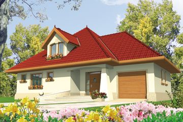  Projekt domu Pola G1 (WRC1293) - projekt domu parterowego z poddaszem - Zdjęcie 2