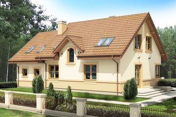  Projekt domu Koralgol II 2G (BSB1050) - projekt domu parterowego z poddaszem - Zdjęcie 2