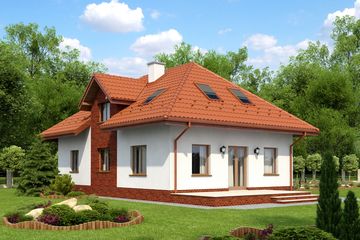  Projekt domu Asturia (KRH1256) - projekt domu parterowego z poddaszem - Zdjęcie 2