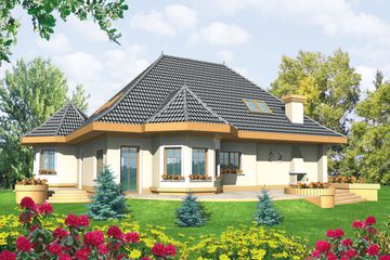  Projekt domu Esmeralda G2 (mała) (WRC2316) - projekt domu parterowego z poddaszem - Zdjęcie 2