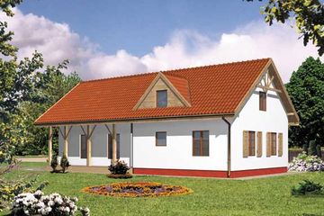  Projekt domu WB-3395 (KRA1034) - projekt domu parterowego z poddaszem - Zdjęcie 2