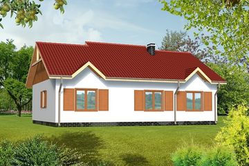  Projekt domu Anna drewniany (WAN1009) - projekt domu parterowego - Zdjęcie 2