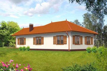  Projekt domu Justyna drewniany (WAN1010) - projekt domu parterowego - Zdjęcie 2