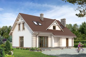  Projekt domu Dudek 2 dr-T (BSA1614) - projekt domu parterowego z poddaszem - Zdjęcie 2