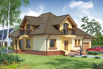  Projekt domu Ozyrys G2 (WRW1134) - projekt domu parterowego z poddaszem - Zdjęcie 2