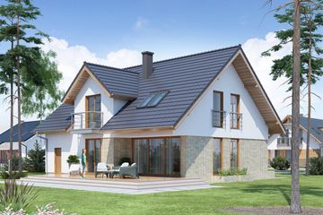  Projekt domu Nemezjusz (WRW1171) - projekt domu parterowego z poddaszem - Zdjęcie 2