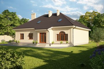  Projekt domu Edyta (PRA1079) - projekt domu parterowego z poddaszem - Zdjęcie 2