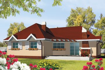  Projekt domu Beata (WRC1492) - projekt domu parterowego - Zdjęcie 2