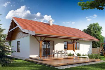  Projekt domu Abra drewniana (BSE1037) - projekt domu parterowego - Zdjęcie 2