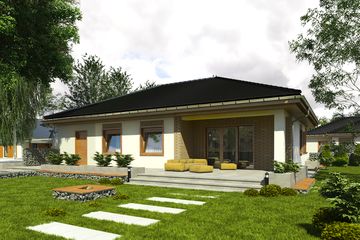  Projekt domu Jerzyk II z garażem 1-st. [A] (WRF1518) - projekt domu parterowego - Zdjęcie 2