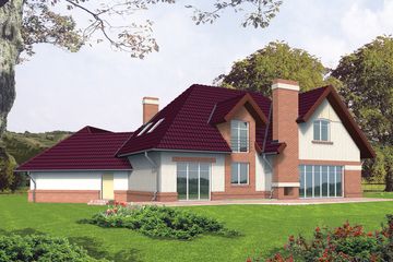  Projekt domu Liliana G2 (WRC1125) - projekt domu parterowego z poddaszem - Zdjęcie 2