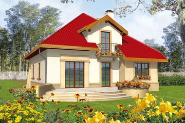  Projekt domu Lukrecja G1 (WRC1130) - projekt domu parterowego z poddaszem - Zdjęcie 2