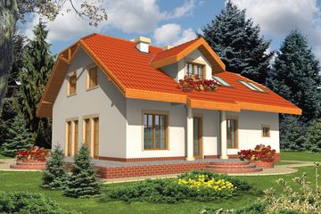  Projekt domu Perełka G1 (WRC1299) - projekt domu parterowego z poddaszem - Zdjęcie 2