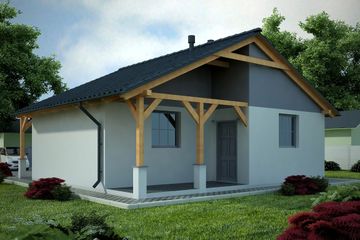  Projekt garażu G80 - Budynek garażowy (PRA1094) - projekt garażu parterowego - Zdjęcie 2