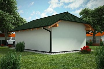  Projekt garażu G96 - Budynek garażowy (PRA1110) - projekt garażu parterowego - Zdjęcie 2