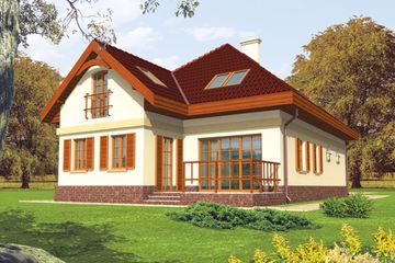  Projekt domu Rozala G1 (WRC1325) - projekt domu parterowego z poddaszem - Zdjęcie 2