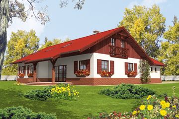  Projekt domu Rózia G1 (WRC1328) - projekt domu parterowego - Zdjęcie 2