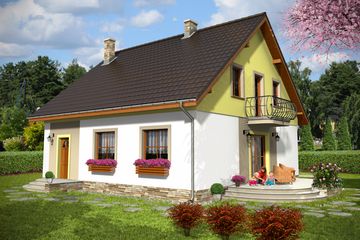  Projekt domu Amanda z garażem 1-st. [A] (WRF1521) - projekt domu parterowego z poddaszem - Zdjęcie 2