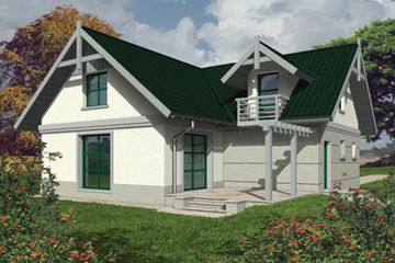  Projekt domu Marianna II (WRC1140) - projekt domu parterowego z poddaszem - Zdjęcie 2