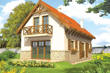  Projekt domu Marika (WRC1143) - projekt domu parterowego z poddaszem - Zdjęcie 2