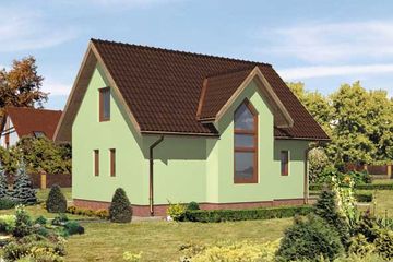  Projekt domu WB-3918 (KRA1060) - projekt domu parterowego z poddaszem - Zdjęcie 2