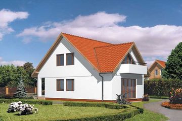  Projekt domu WB-3415 (KRA1098) - projekt domu parterowego z poddaszem - Zdjęcie 2