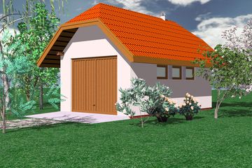  Projekt garażu WB-3861 (KRA1045) - projekt garażu parterowego - Zdjęcie 1