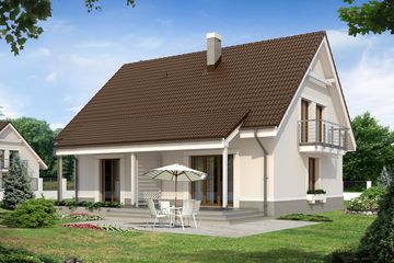  Projekt domu Lawenda (BSA1630) - projekt domu parterowego z poddaszem - Zdjęcie 2