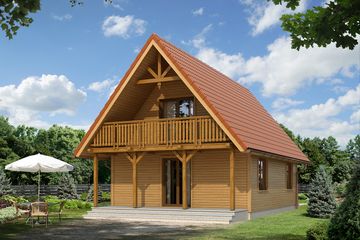  Projekt domu Mikrus 2 dr-S (BSA1632) - projekt domu parterowego z poddaszem - Zdjęcie 2