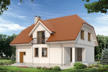  Projekt domu Orlik (BSA1635) - projekt domu parterowego z poddaszem - Zdjęcie 2