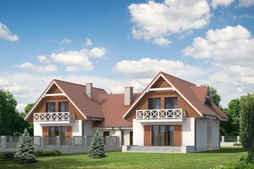  Projekt domu Piryt (BSA1636) - projekt domu parterowego z poddaszem - Zdjęcie 2