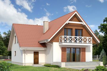  Projekt domu Piryt 2 (BSA1637) - projekt domu parterowego z poddaszem - Zdjęcie 2