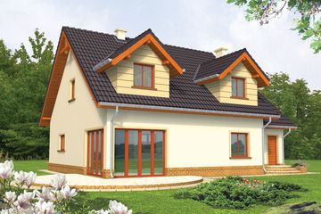  Projekt domu Marina G1 (WRC1145) - projekt domu parterowego z poddaszem - Zdjęcie 2