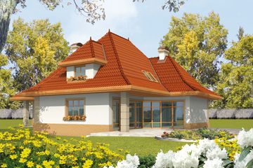  Projekt domu Marcelina G2 (WRC1149) - projekt domu parterowego z poddaszem - Zdjęcie 2